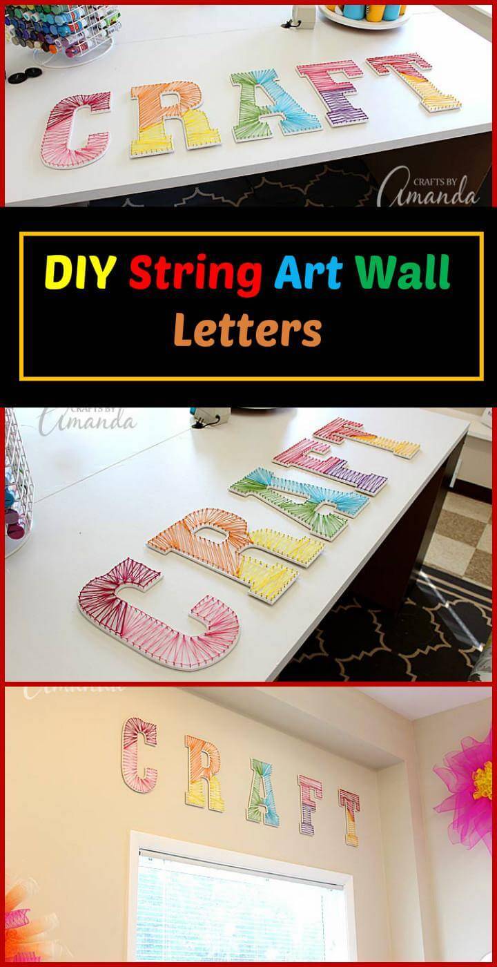 DIY String Art Wall Letters